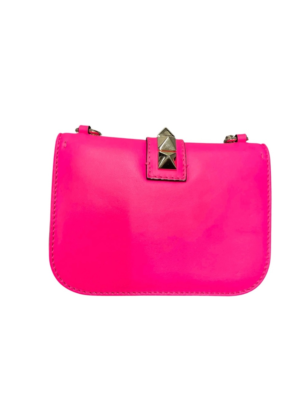 Valentino Garavani Hot Pink Studded Leather Crossbody Bag - Picture 4 of 11